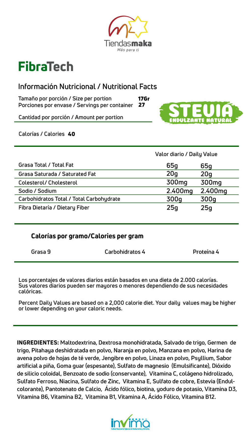 FIBRA PARA EL COLON