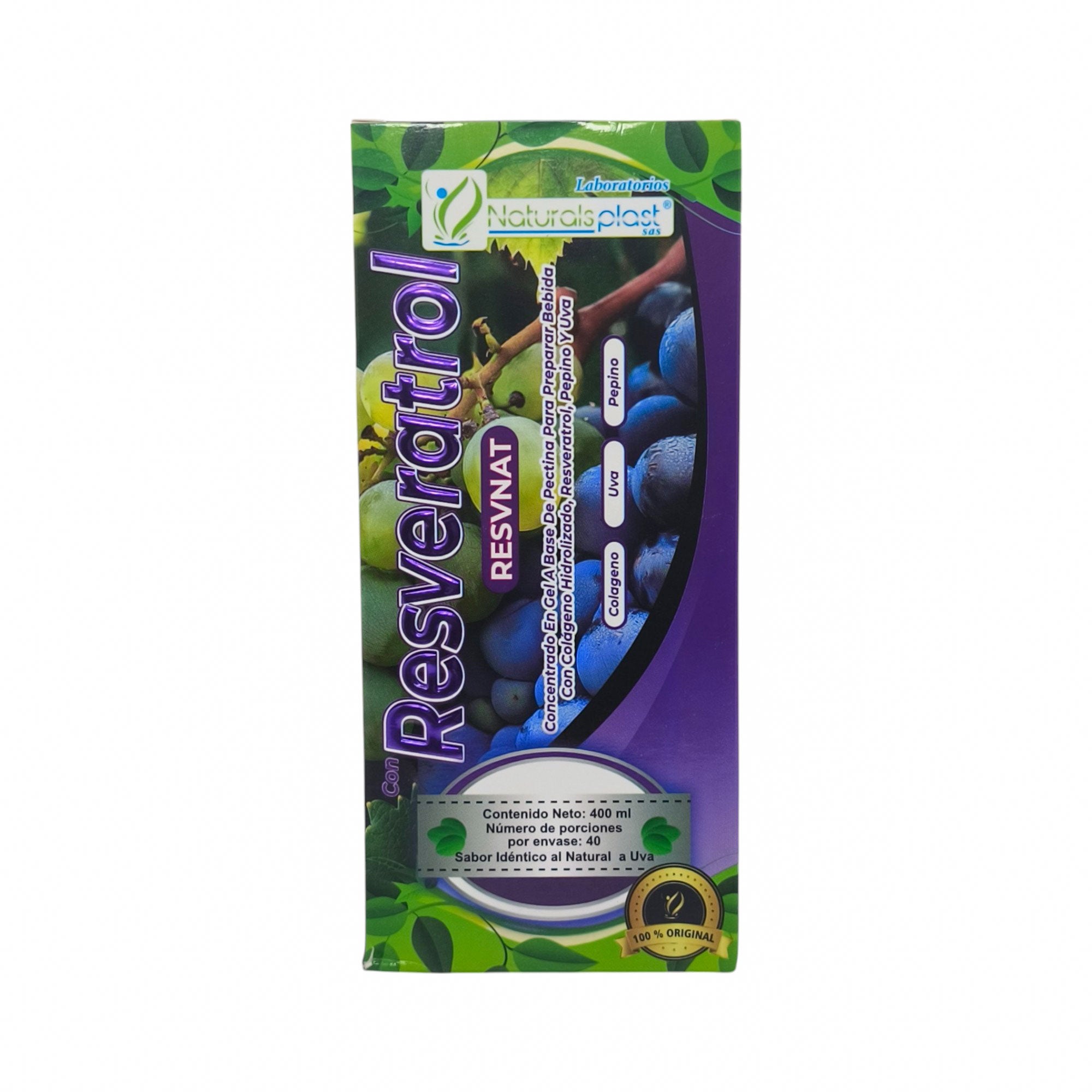 🍇💧 RESVERATROL + COLÁGENO HIDROLIZADO 400 ML ✨🧪